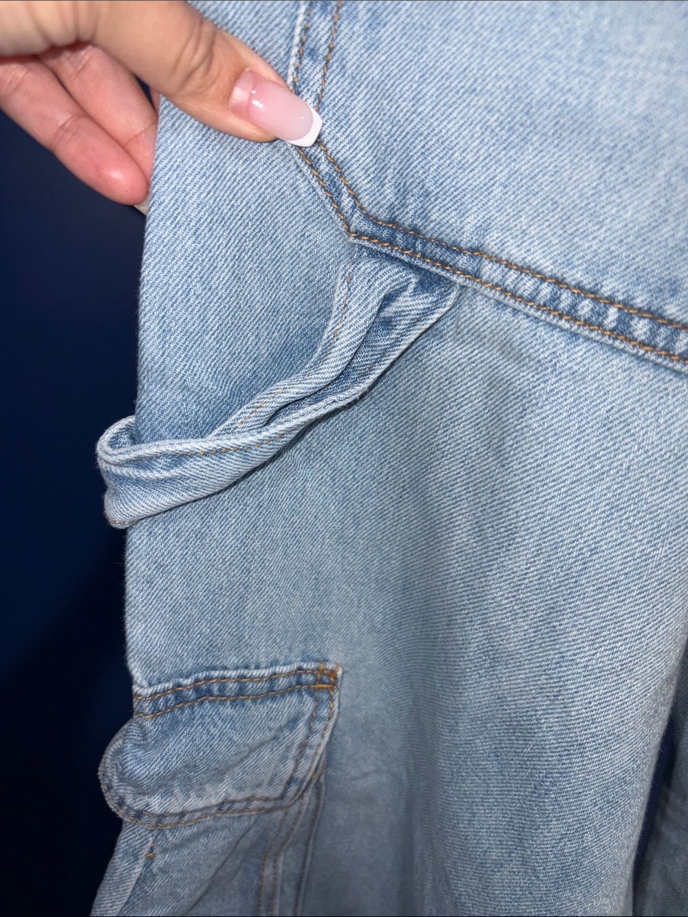 Wild Fable- Wide Leg Cargo Jeans – Size 6 - Picture 14 of 16